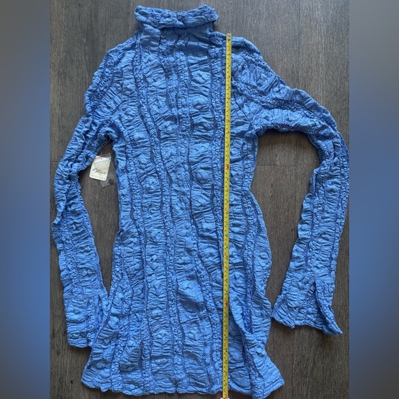 Free People Blue Midi Dress with Intricate Details - Picture 7 of 7